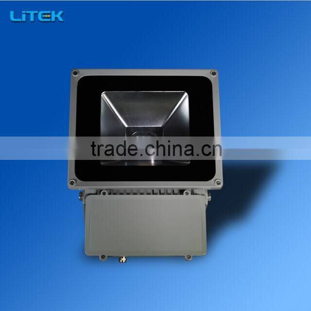 Die-casting aluminum shell and toughened glass cob led flood light 70w