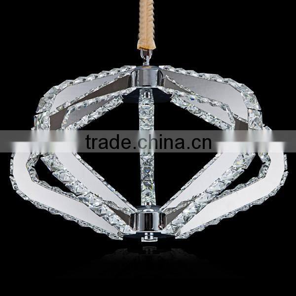 Contemporary Crystal Chandelier with Stainless steel