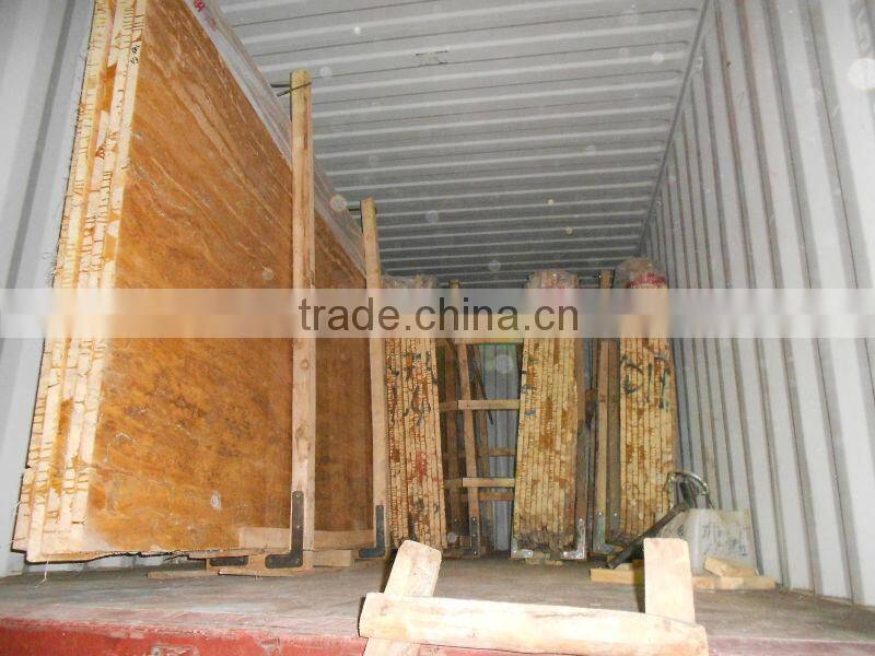 Best quality golden travertine tile slab