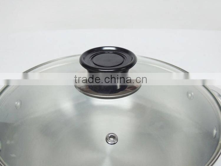 satin polished PRESSING aluminum casserole set with glass lids and single bottom MSF-6602