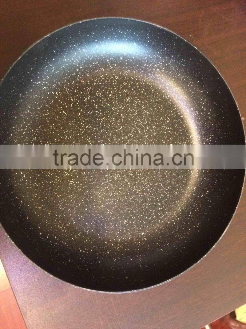 High Quality Aluminum Non-stick Black Marble Fry Pan Skillet Pressed Cookware Kitchenware Set