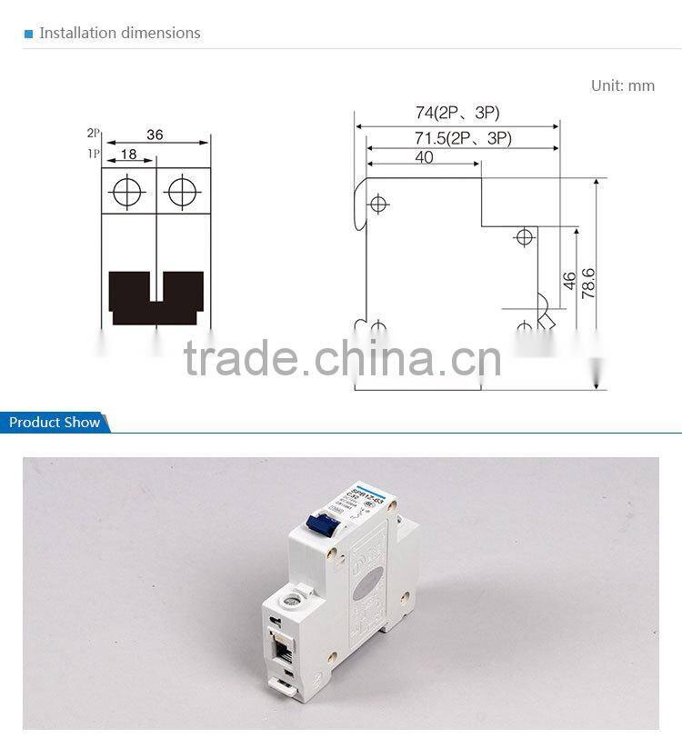 SAIP/SAIPWELL Manufacture Earth Leakage Type PV Application 4 Pole Current Circuit Breaker