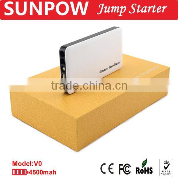 Sunpow Mini Power Bank 2015 Hot selling Thin Booster,4500mAh Jump Starter