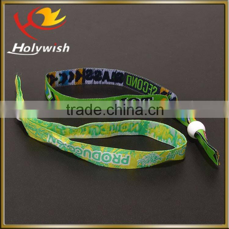 New custom fancy items knitted fabric wristband for Music festival