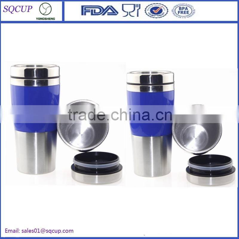 16-Ounce Capacity Auto travel coffee mug coffee cup vacuum tumbler with Lids and Cup Sleeves