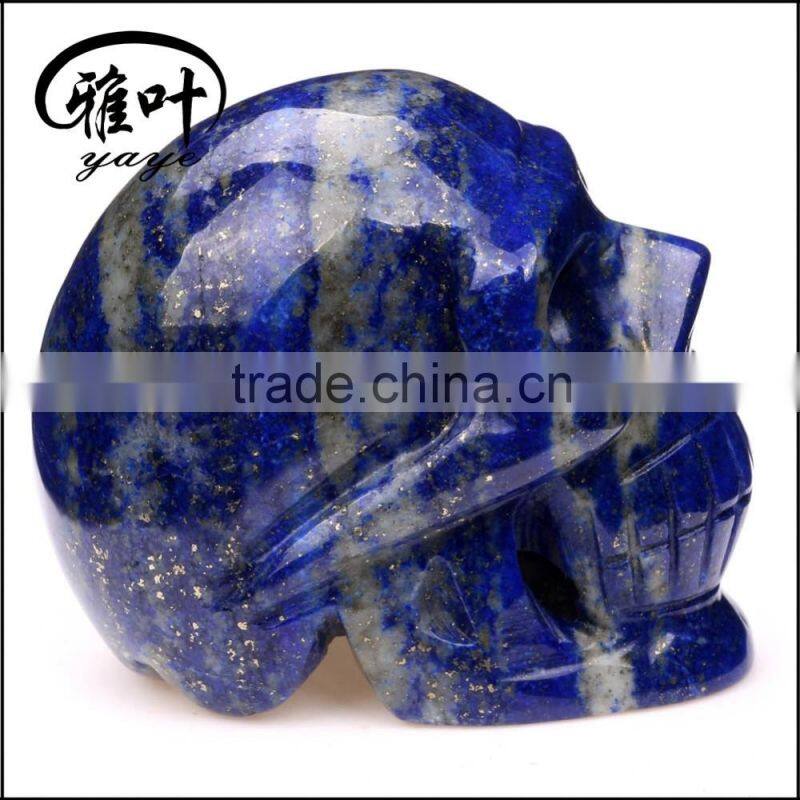 Different Style Hand Carved Gemstones Lepidolite Skulls