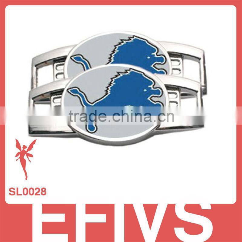 customized logo metal shoelace bracelet charms