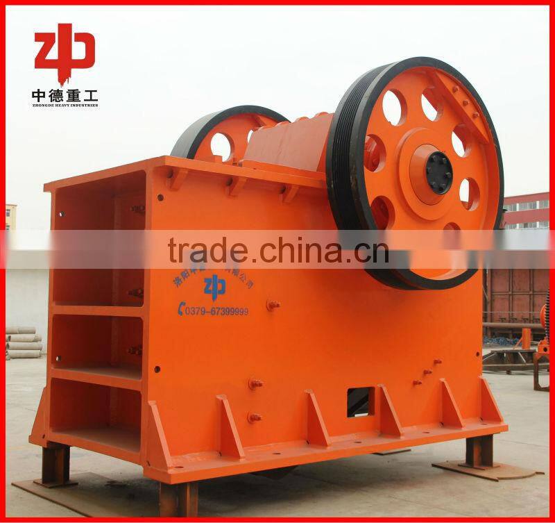 ZHONGDE leading PE series stone jaw crusher with CE for gold/Iron ore/stone crushing