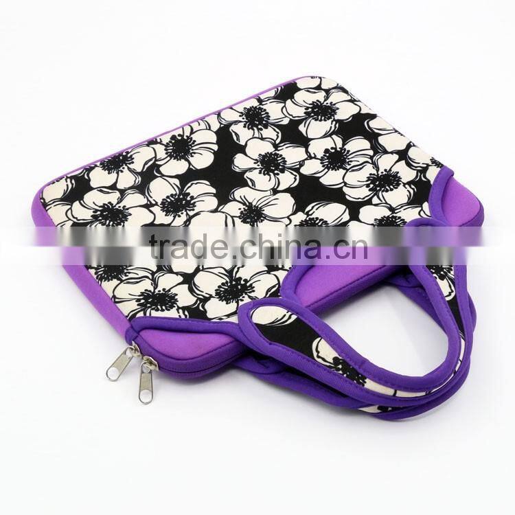 Two side pockets tablet case neoprene laptop sleeve 11.6''