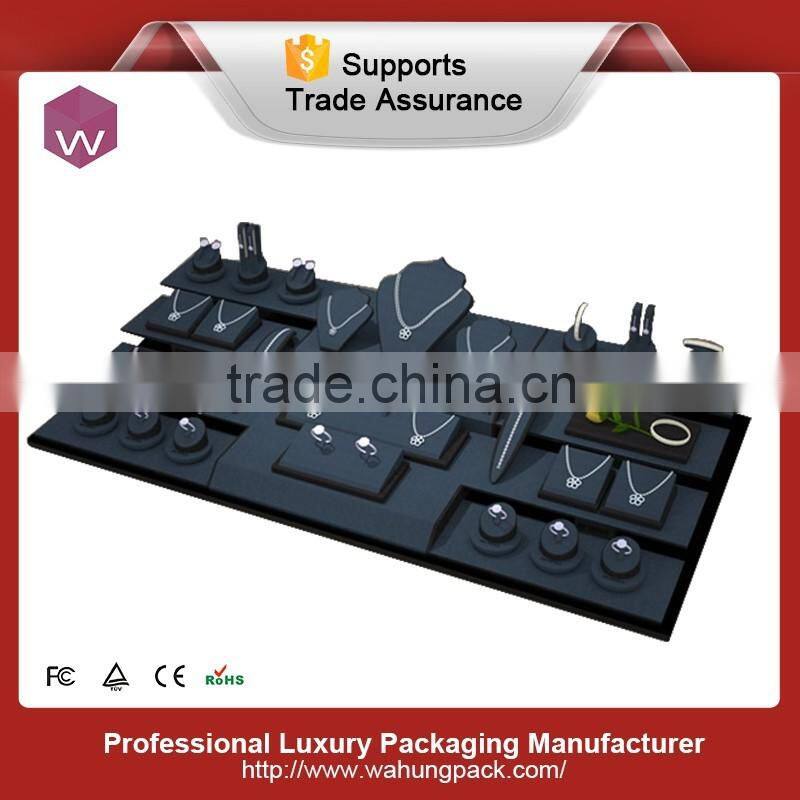 Wooden Luxury Jewelry Counter Display For Diamond Jewelry Showcase