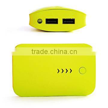 8400mAh colorful dual USB output mobile power stations with torch