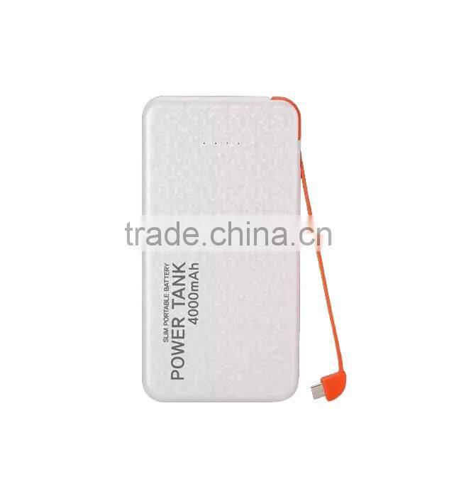 new products 2016 handy charger mobile phone 4000mah powerbanks