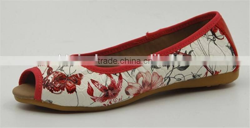 ladies comfortable flat shoe with TPR outsole