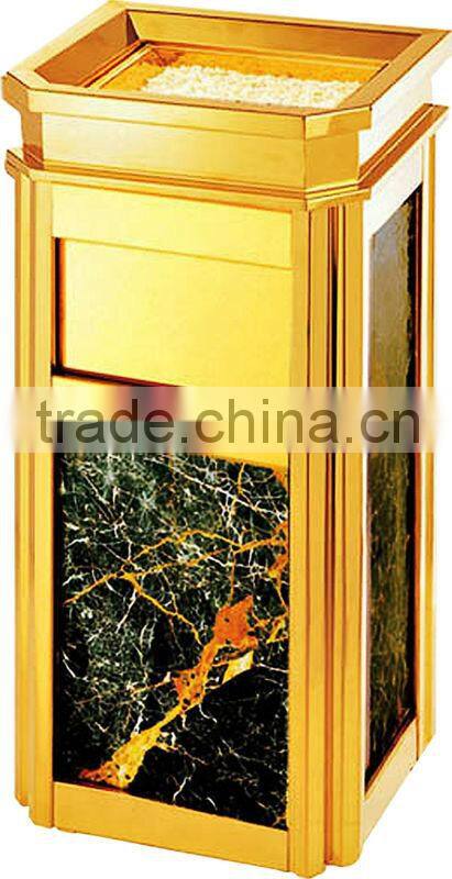 Eco-friendly modern public square dust bin /trash can for hotel