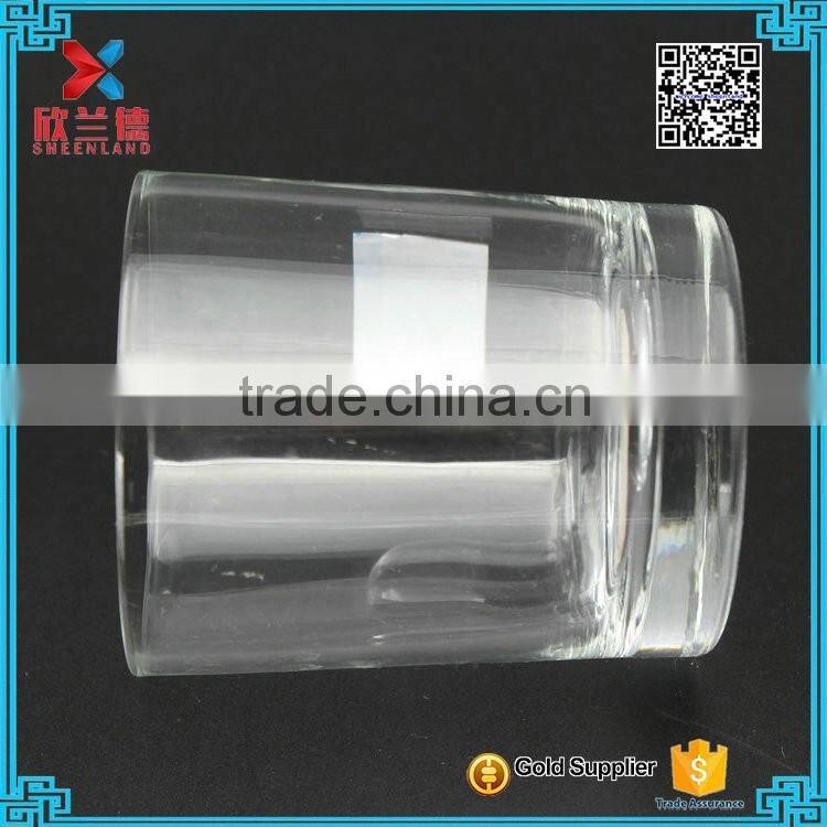 wholesale cheap ! 220ml white glass candle jar / round wild-mouth bottle