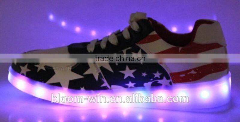 2016 fashion colorful light up shoes women led running shoes