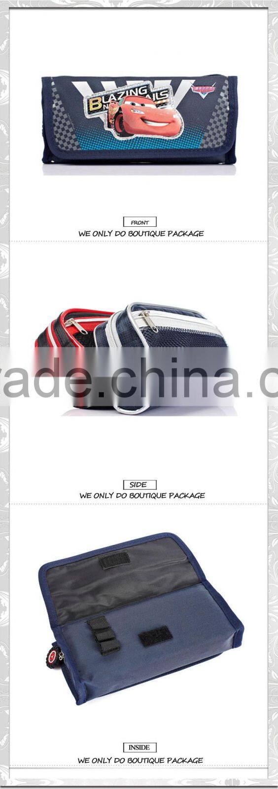 Promotion polyester full color printing boy pencil bag