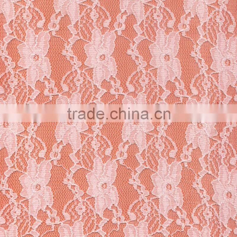 Colorful Lace Fabric Nylon Spandex Stretch Lace Stocks For Dress Making