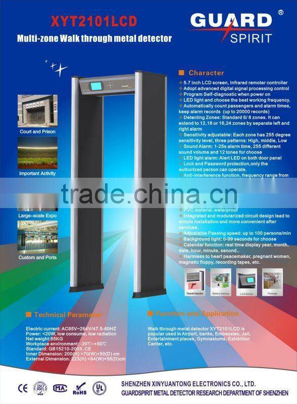Walk Through Door Frame Metal Detector XYT2101LCD