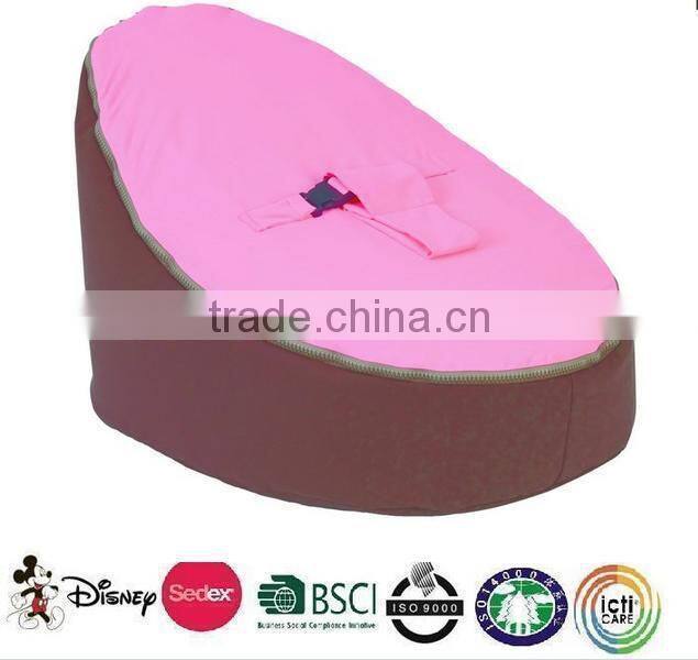 new product outdoor baby bean bag chair with harness/hot pink bean bag chairs