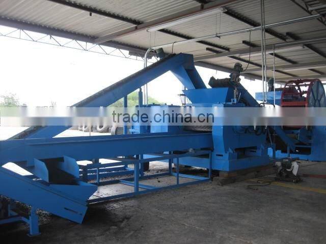 recycled tires into rubber powder line / waste tires recycling machine