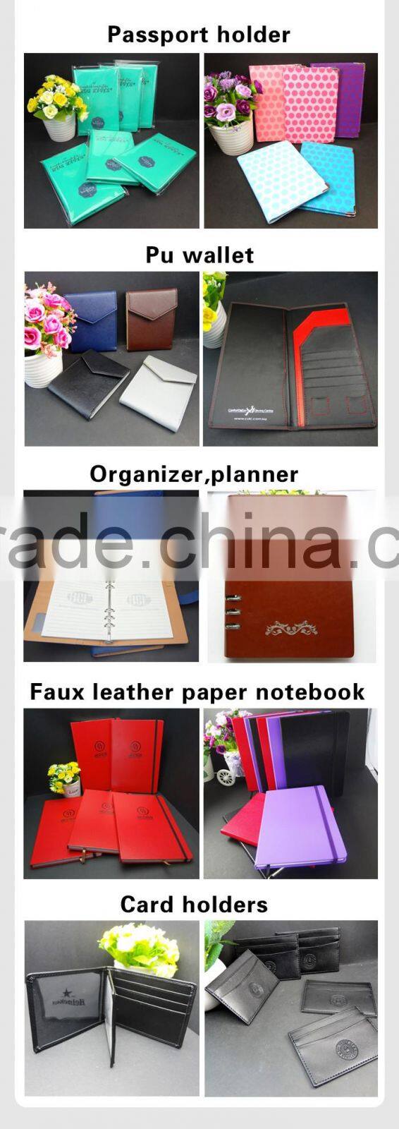 blank no logo pu hardcover custom size notebook