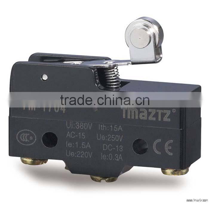 roller lever 1a 125vac micro switch / sensitive switch long lever / micro push button tact switch