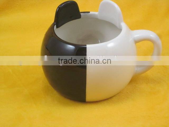 YF18677 3D animal face shape ceramic mug