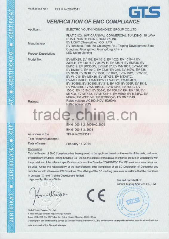 8 degree lens from Japan 15W RGBW four in one OSRAM LED wall washer light EV W1516A