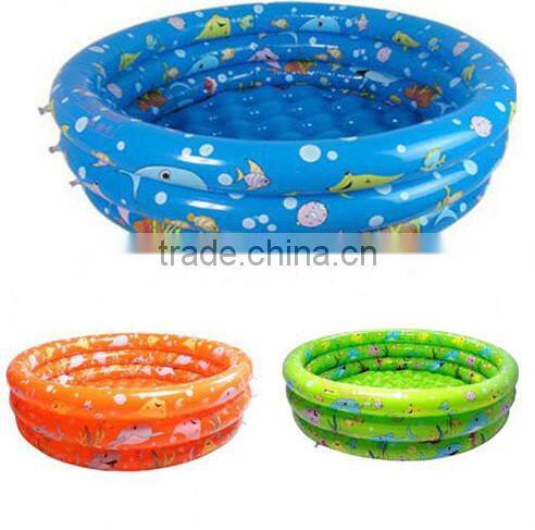 New 30" Tricyclic Inflatable Kids Swimming Bathtub Paddling Ball Pool 3-ring