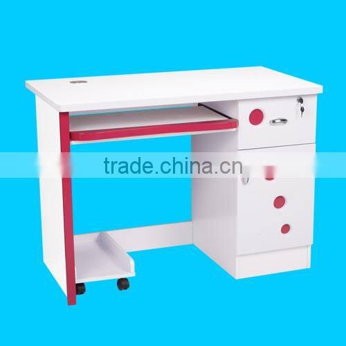MDF board computer desk with sliding keyboard tray