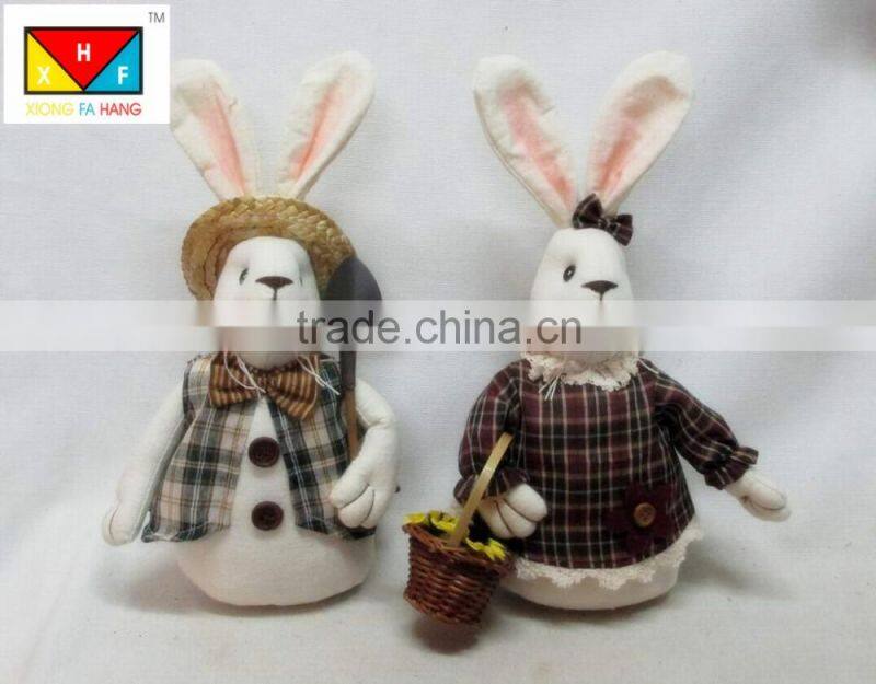Wholesale Wire Plush Easter Decoration Rabbit /Bunny Basket