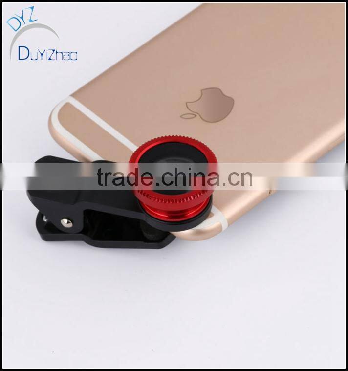 3 in 1 mobile phone wide-angel supper macro fisheye lens for cell phone camera lens