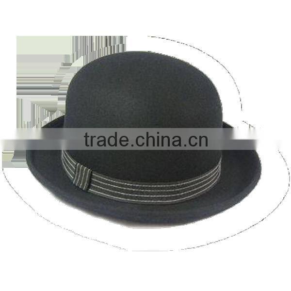 Fall or winter Wool Felt Bowler Hat On Sale