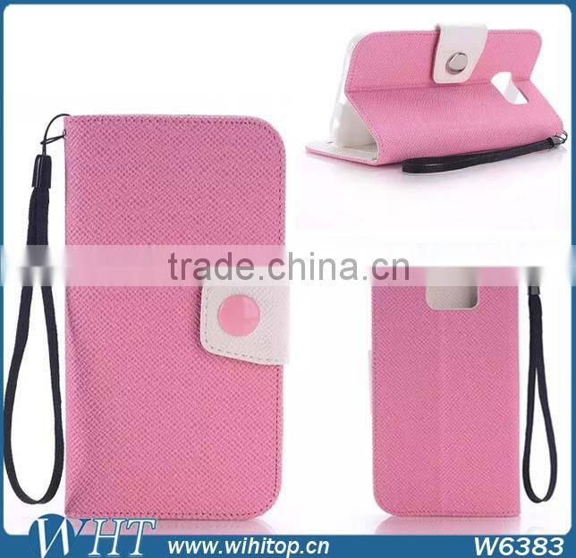 Fashion Korean Style Magnetic Flip Leather Case Stand Wallet Holster For Samsung Galaxy S6 G9200