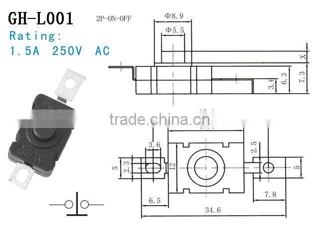 Superior quality 2 pin magnetic push button switch