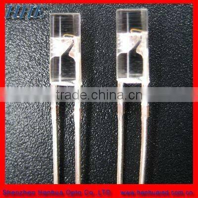 super bright 3mm flat top yellow through hole led diode