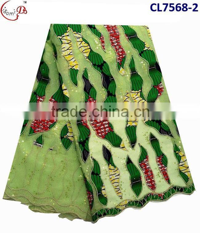 CL7568 2016 Chowleedee High quality Top Fashion Latest Design wax lace