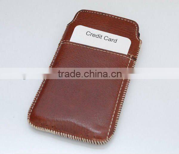 genuine european leather pouch for Apple iphone 4 and 4S