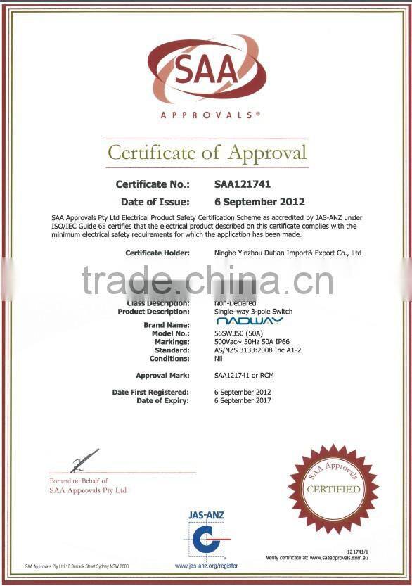 ip rating 66 250/500V 10-63A electrical industrial waterproof led light alarm switch