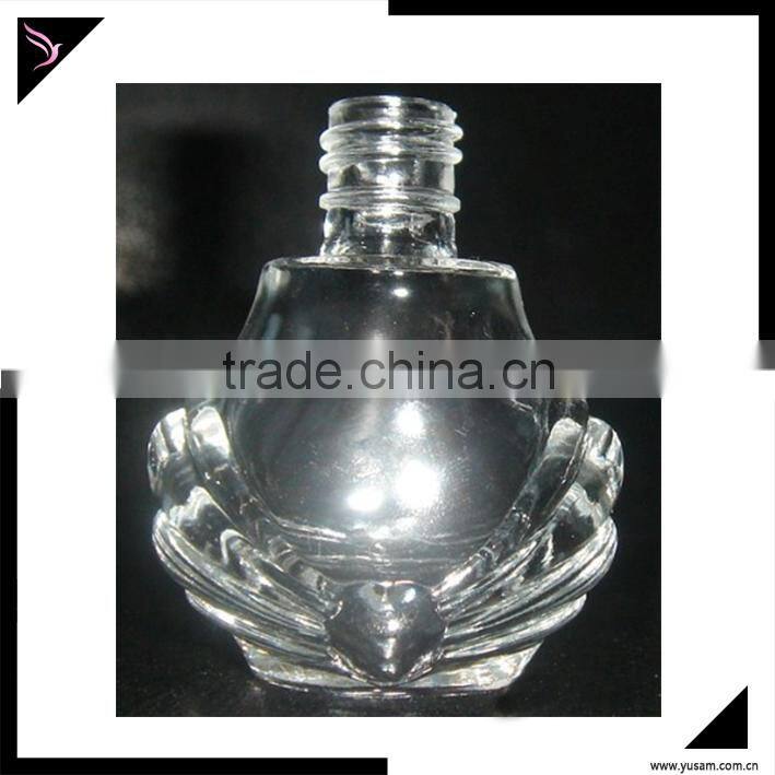 Glass nail polish glass bottles with caps and brushes