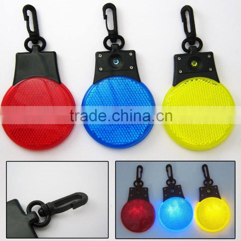 EN13356 customized reflective gifts for promotion ,hard reflector round keychian