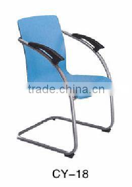 Blue no wheels plastic dining chair CY-17