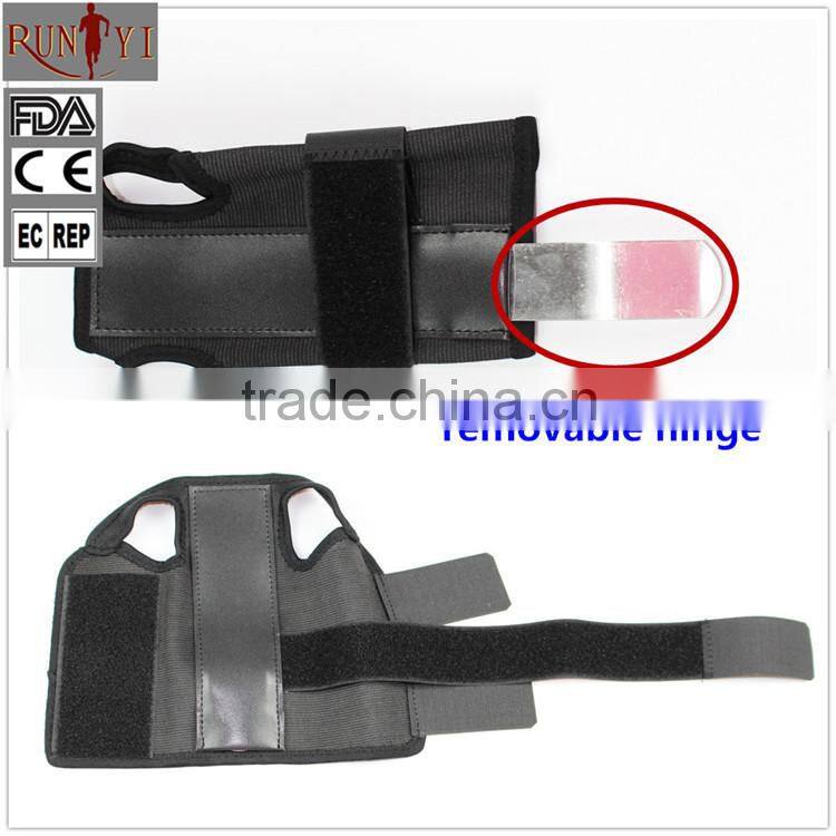 Black Cock Up Neoprene Wrist Brace Support Hand Wrap Strap wh Removable Aluminum stays