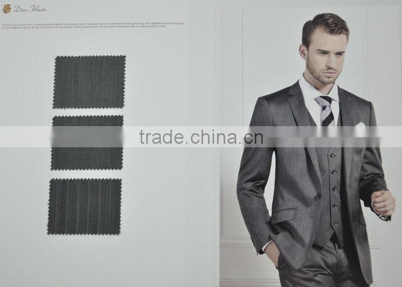 luxury Italian design worsted wool suit fabric wholesale in stock