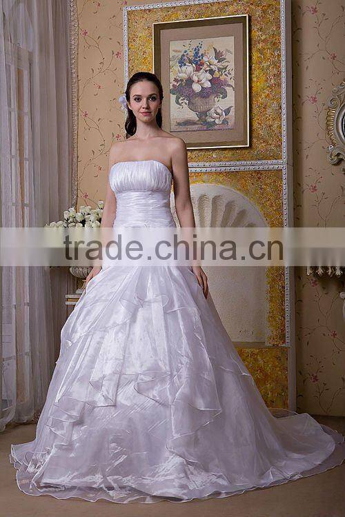 Ball Gown design Stomacher Design court train wedding dress XYY-100