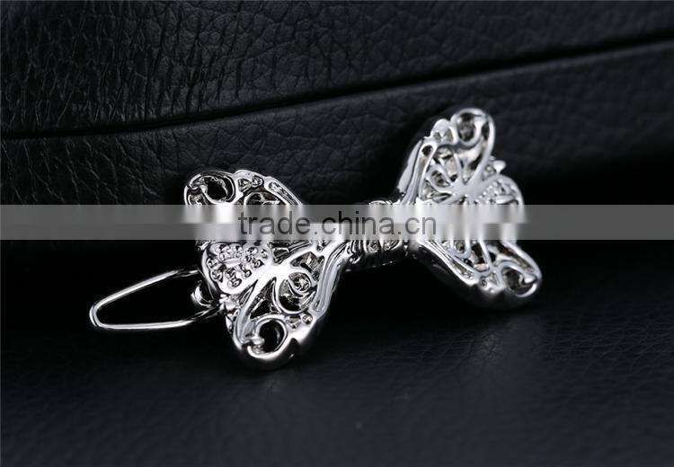 Latest model fashion bowknot Barrette bridal hair accessories, zinc alloy Barrette, handmade accessory for party girl dress