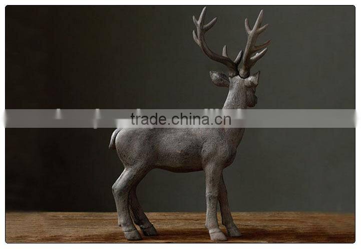 Resin Big size Deer for Xmas ,Life size deer statue ,garden figurine of polyresin