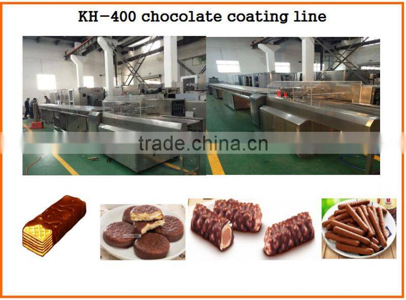 CE approved KH-400/600/800 small enrobing chocolate machine for sale