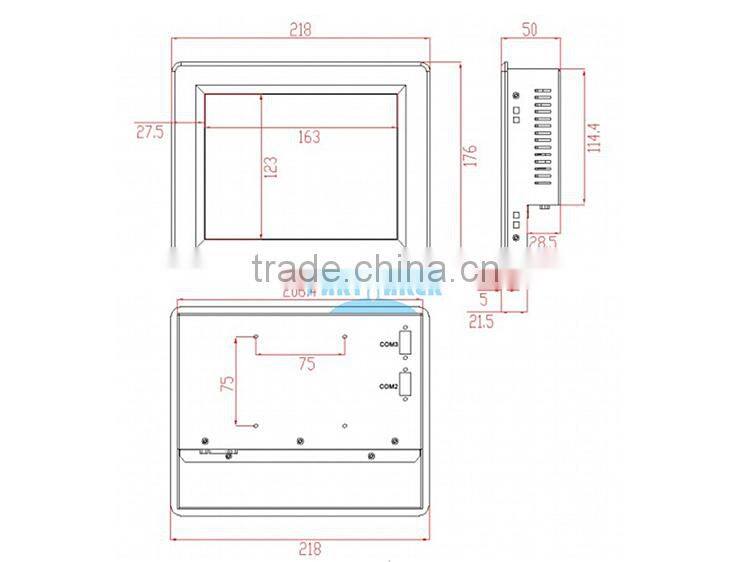 Cheap 8 inch touch screen displays with CPU Intel Atom D2550 1.86GHz